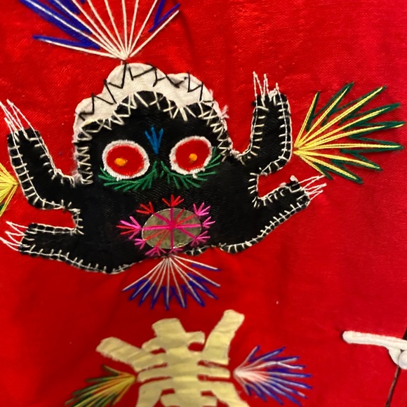 Fabulous Vintage Handmade Quilted Patchwork Oriental Design Vest 1 Of A Kind XL - Picture 5 of 16